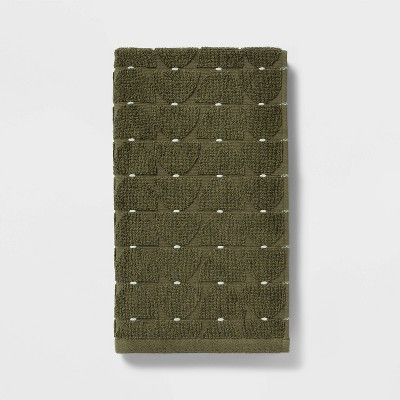 1pc Modern Sculpted Hand Towel Green - Threshold™ added by Rachel Mazur