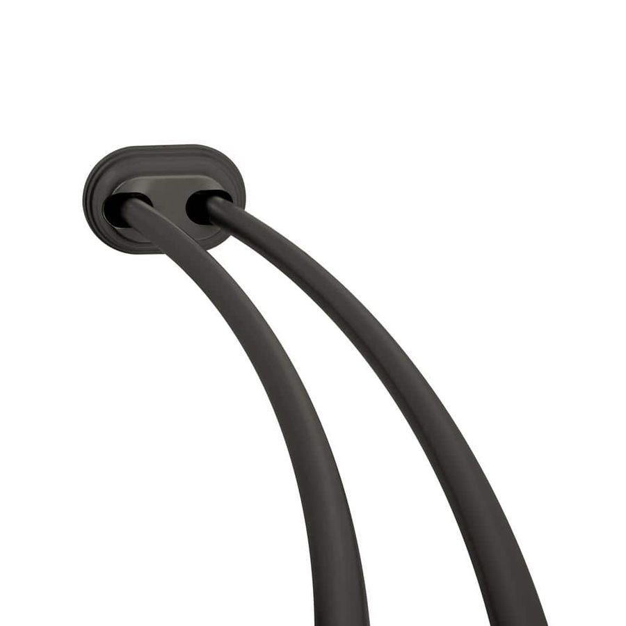 Zenna Home NeverRust 50 in. to 72 in. Aluminum Adjustable Tension Double Curved Shower Rod in Bronze E35644HB1 - The Home Depot added by Moriah Hawks
