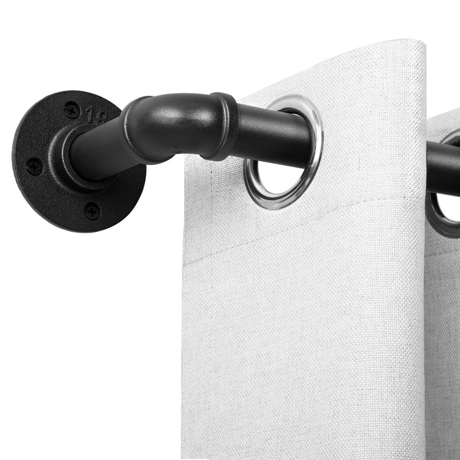 Williston Forge Upper Vobster 1 Inch Adjustable Industrial Blackout Curtain Rod Indoor/Outdoor Ceiling or Wall Mount & Reviews | Wayfair added by Elizabeth Pflieger