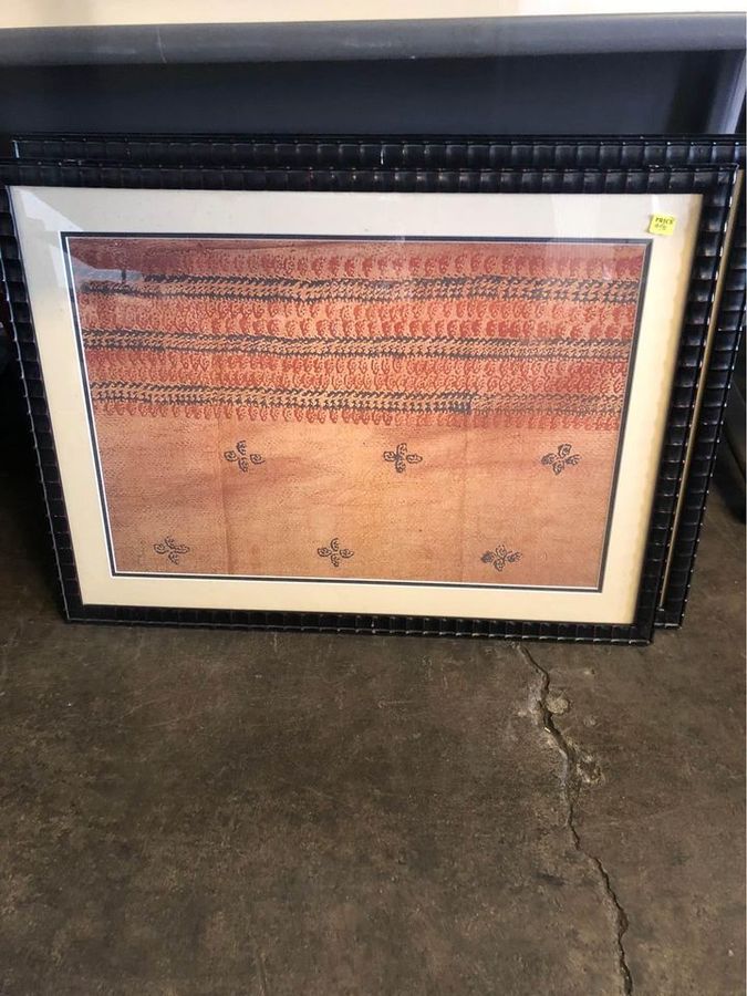 Tapa Print, Black Frame, 32”x24” added by Lauren Kunewa