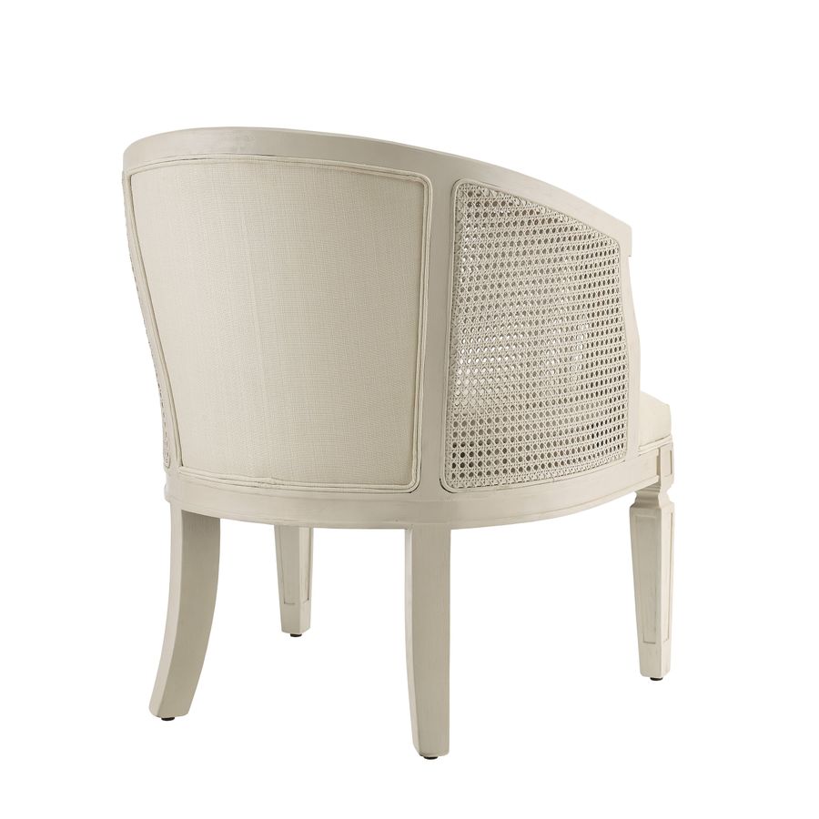 Alaraph Wood and Upholstered Barrel Cane Accent Chair added by Cornelia Spiske