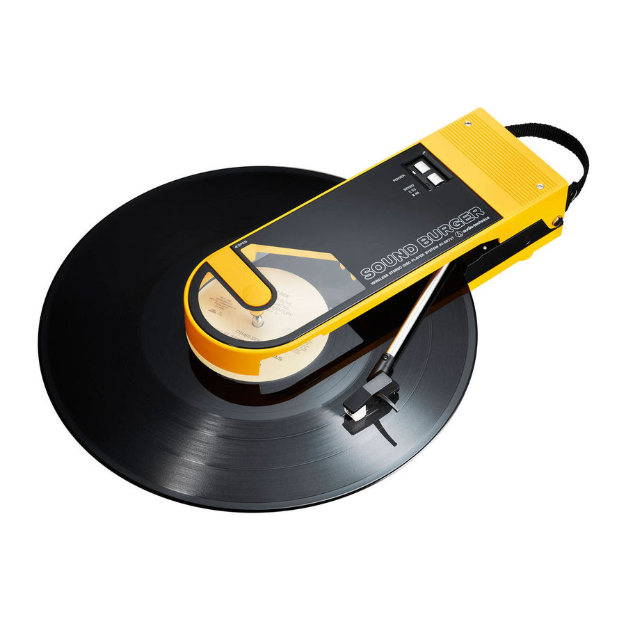 Audio-Technica: AT-SB727 Sound Burger Portable Bluetooth TurntableYellow *LOC_D8 added by Evan Dec