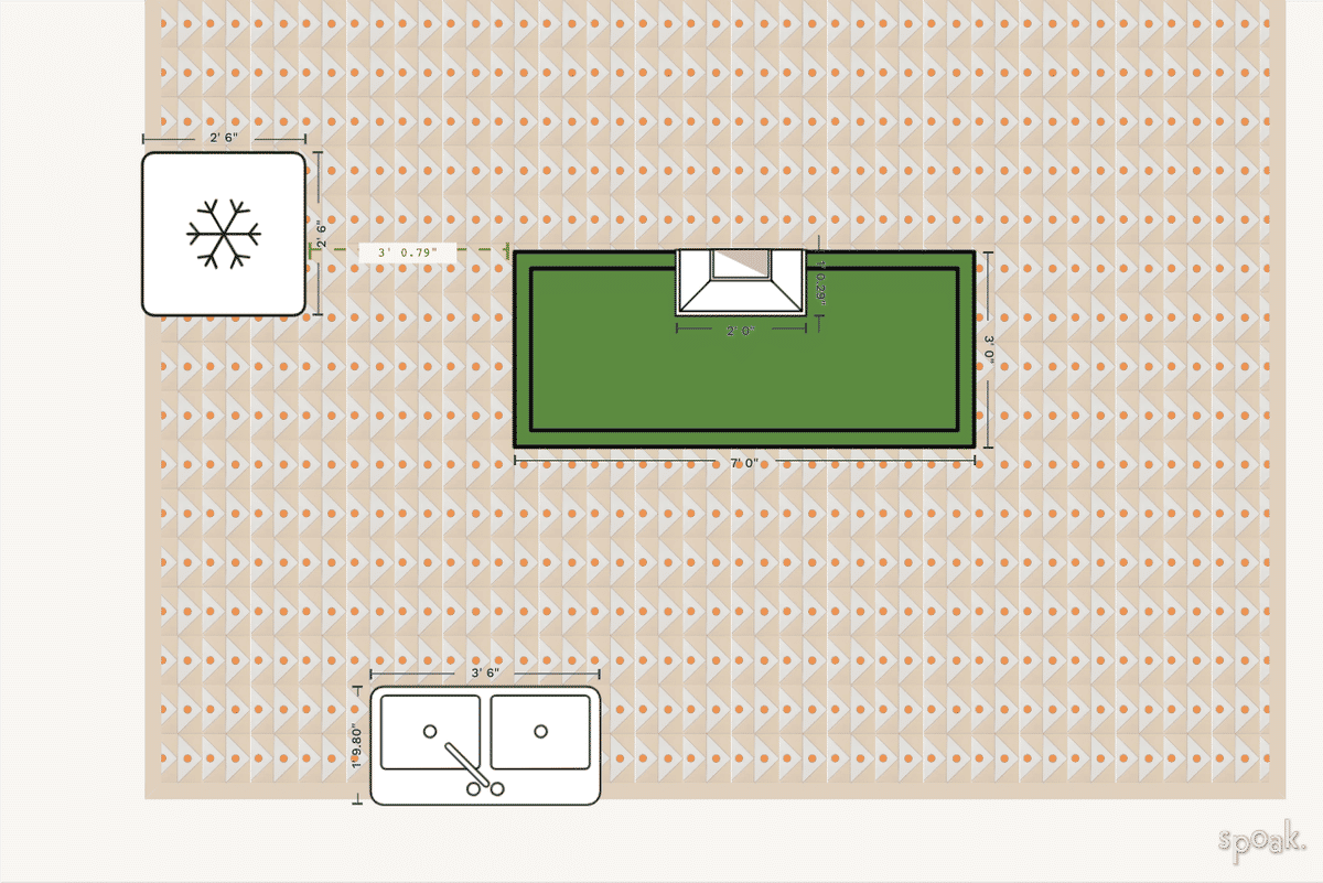 Kitchen Layout designed by Chelsea Pyne