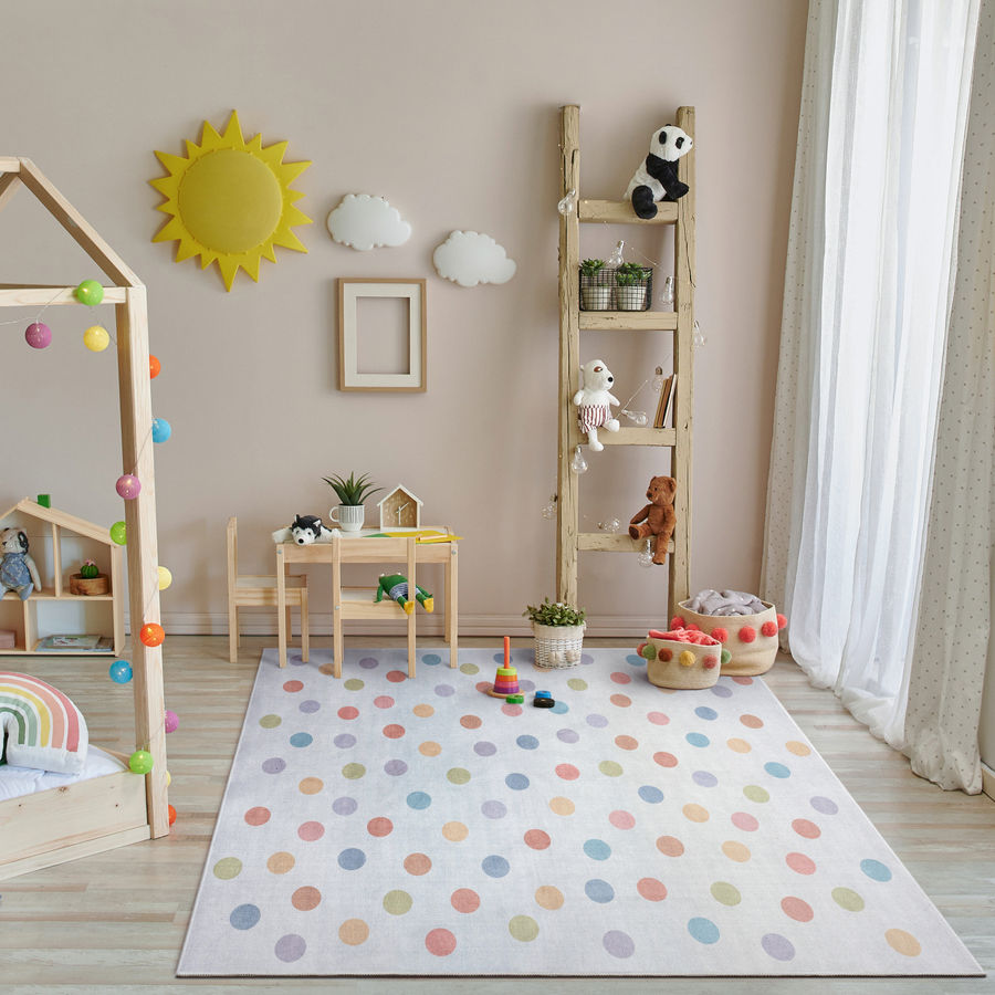 Well Woven Apollo Well Woven Kids Rugs Multi Dot Modern Multi Color Area Rug | Wayfair added by HELEN SALGADO