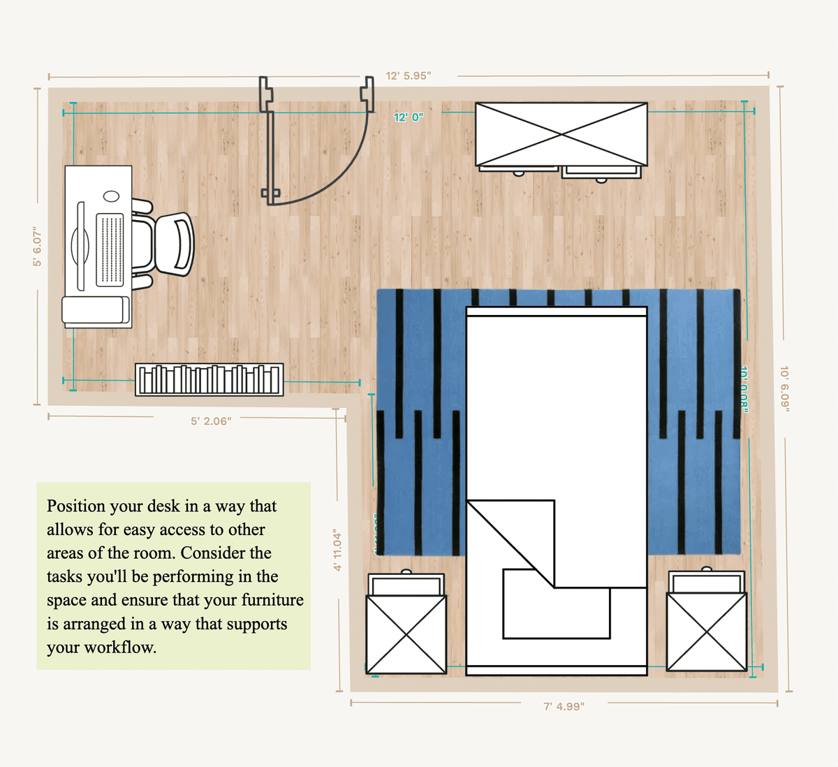 Guest Bedroom Plan designed by Spoak 