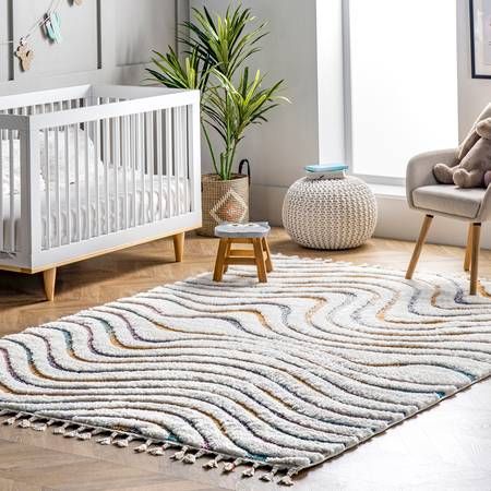 Ivory Carved Wavy Shag Area Rug added by Monica Brown