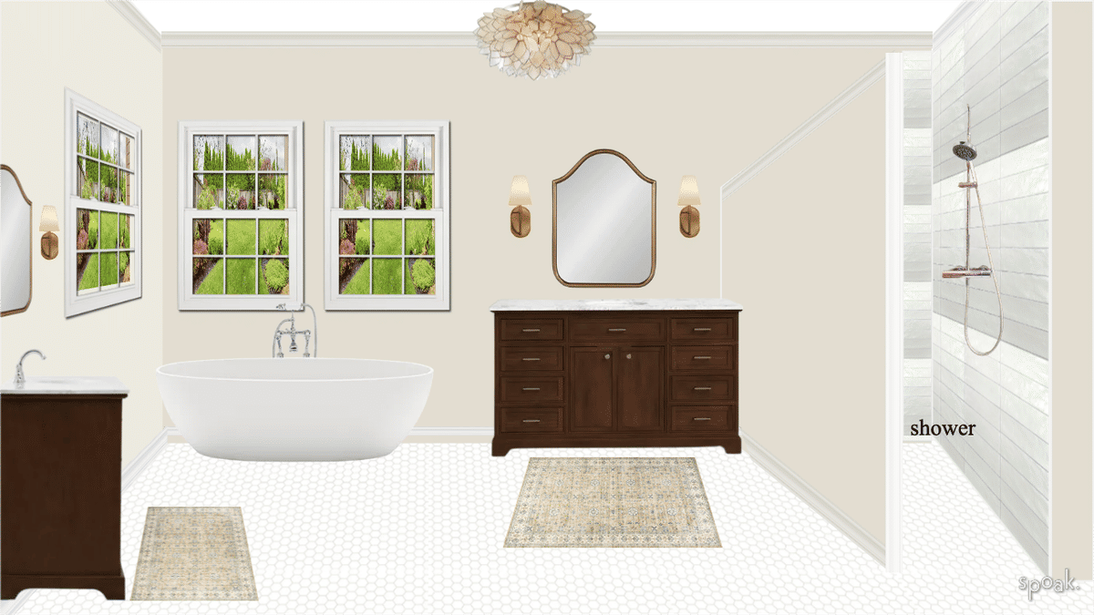 Bathroom Inspiration designed by Rachel Silvy