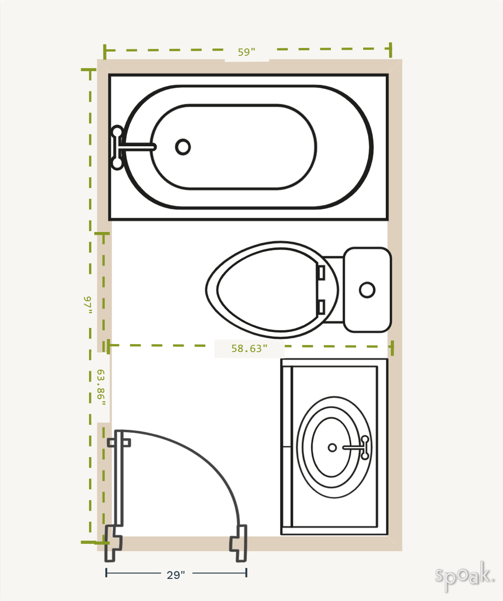 Bathroom Plan designed by Christin Rhodes