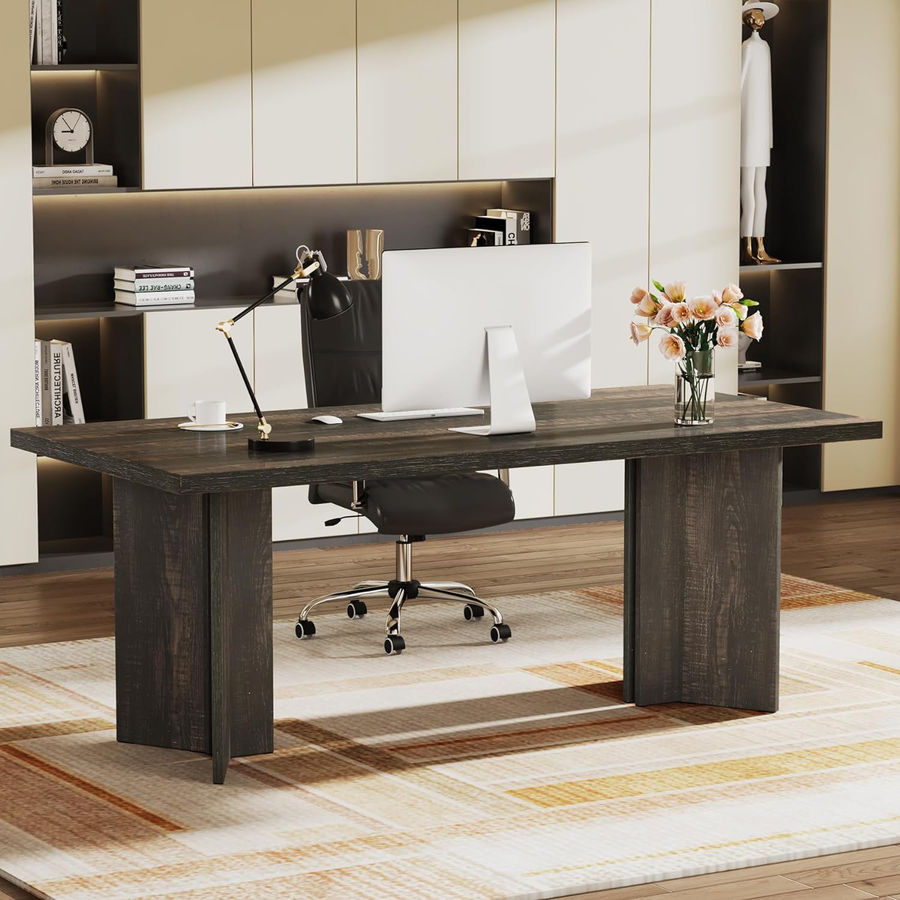 The Twillery Co.® Ragusa 63-Inch Rectangle Computer Desk & Reviews | Wayfair added by Jay C. Lynn Interior Designs, LLC