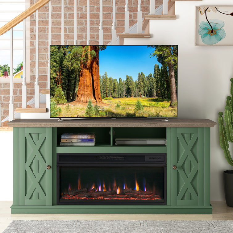 Knighten TV Stand For TVs Up To 78" With Fireplace Included added by sallie tyler