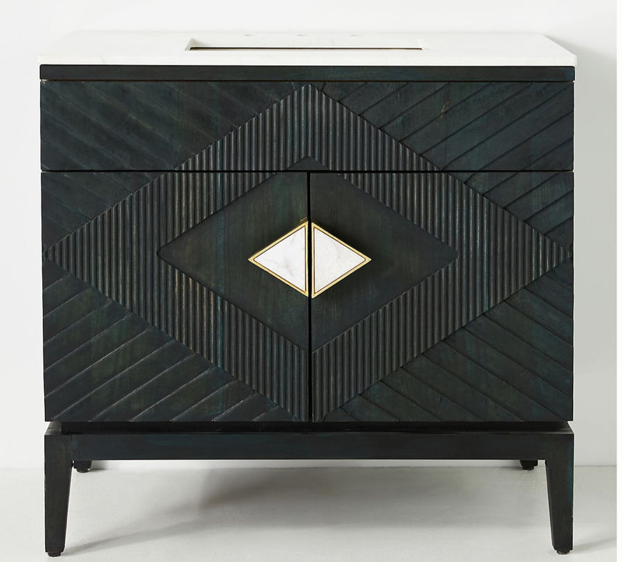 Handcarved Samuel Single Bathroom Vanity added by Marie Dannettelle