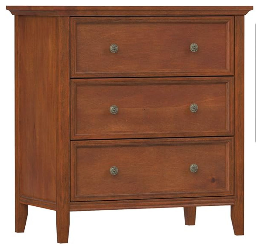 IKENO Nightstand with 3 Drawers and Charging Station, Solid Wood Nightstand Organizer for Bedroom added by Christopher Allen