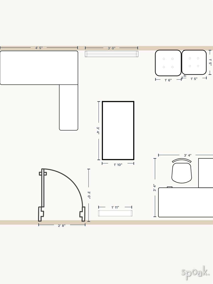 Craft Room Floor Plan designed by Megan Swartz