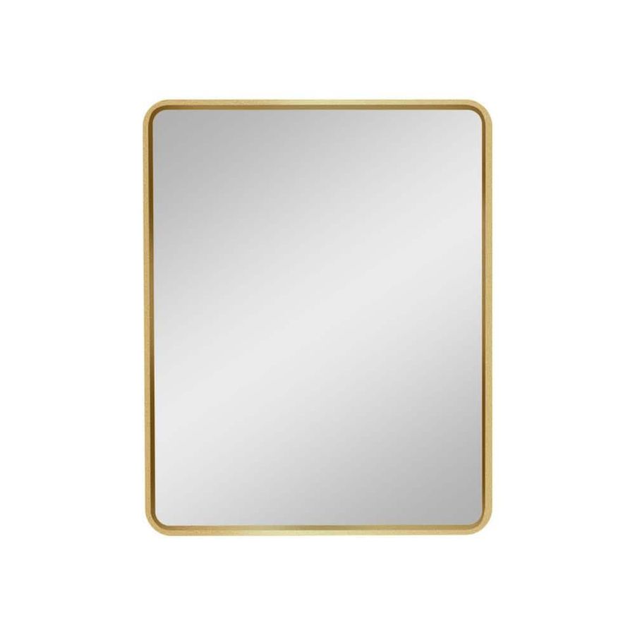 20 in. W x 28 in. H Rectangular Gold Metal Medicine Cabinetwith Mirror TOUTD1592 - The Home Depot added by Christy Barnett