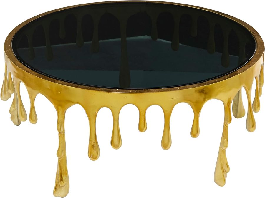 Deco 79 Coffee, Center Table 36" x 36" x 16", Gold added by Yasmine Jones