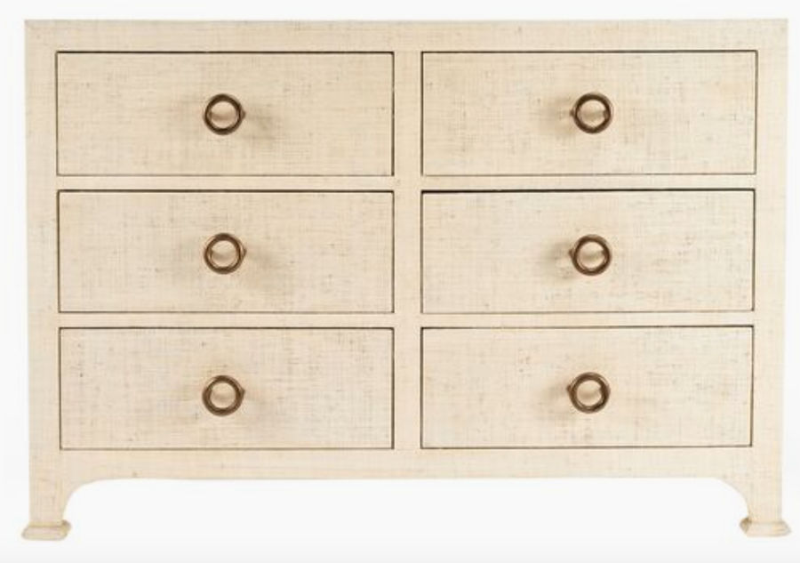 Kos 6-Drawer Raffia Dresser, Natural added by Tina Robinson