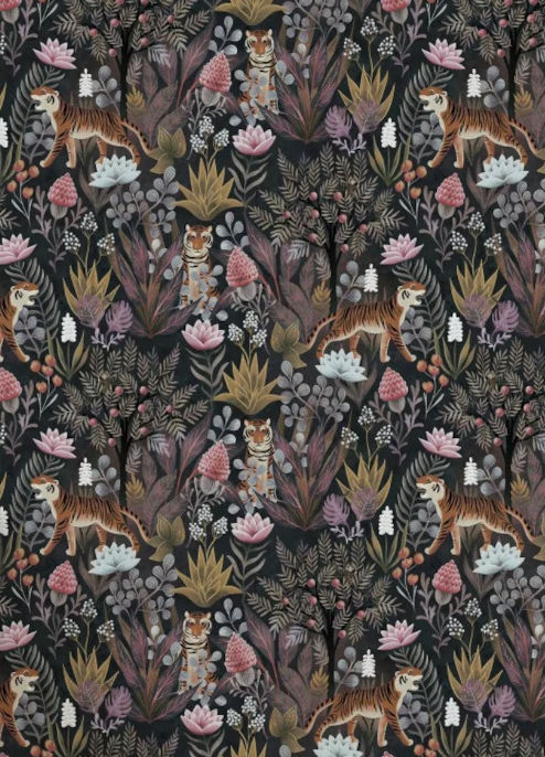 Maximalist Animalier Wallpaper  Moody Jungle by Gaiamarfurt  - Etsy added by ANNE SWANSON