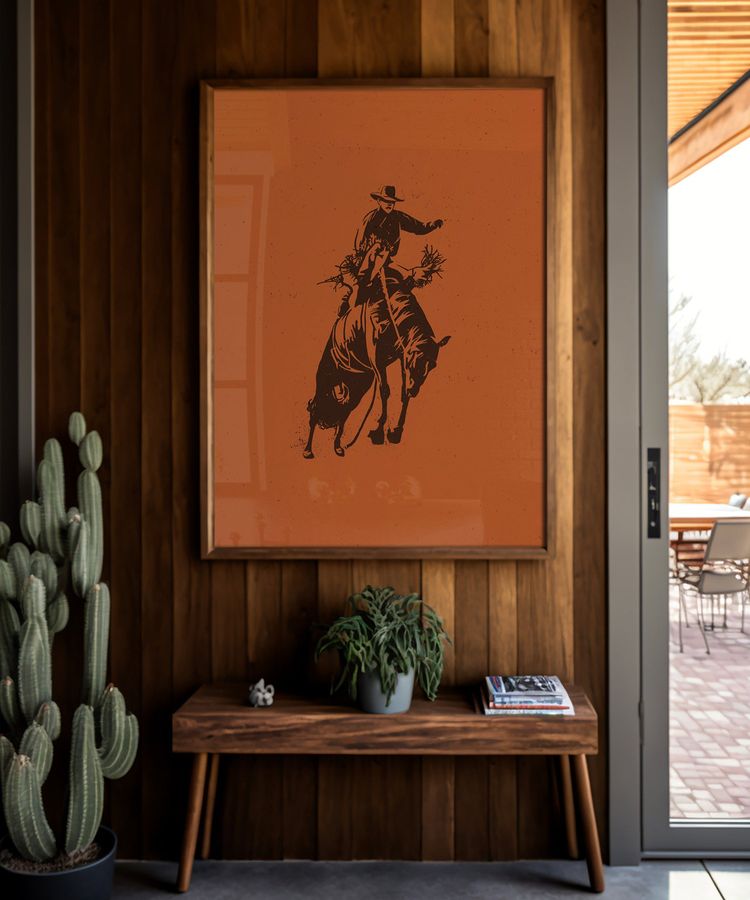 Bronc Rider #1 of 3 - Orange added by Aly Timmermann