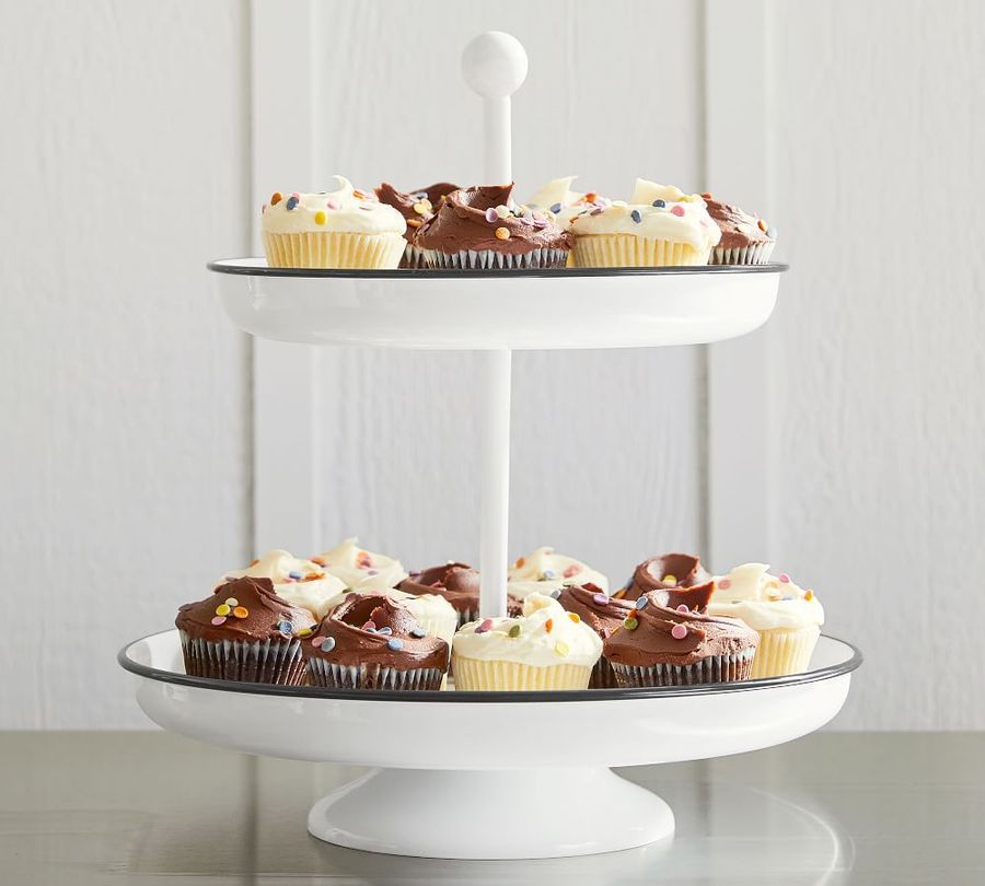 Handcrafted White Enamel Tiered Stand added by Ali Dyer