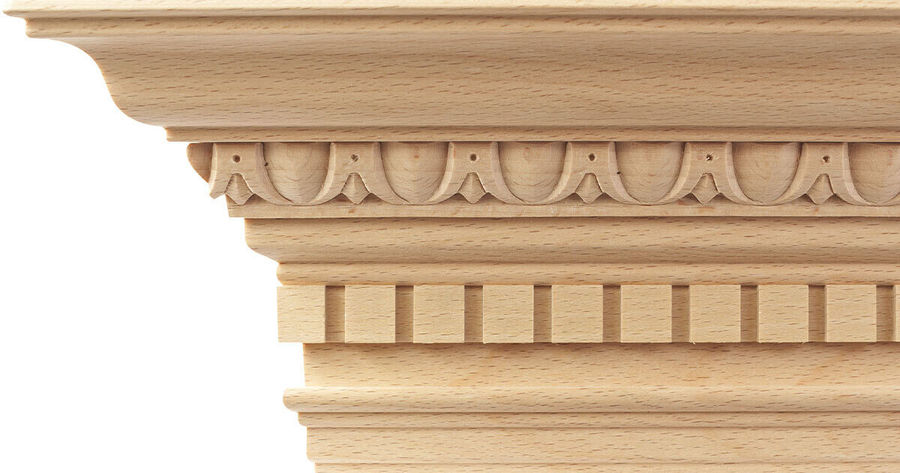 Detailed Classic Crown Moulding with Egg and Dart & Dentil Inserts added by Andy Hecht