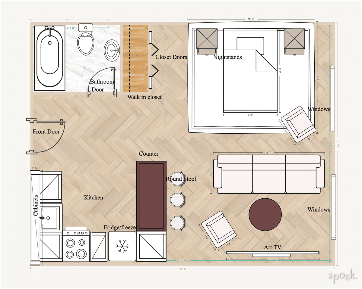 Multi Story Apartment Plan designed by Karinah Mawi