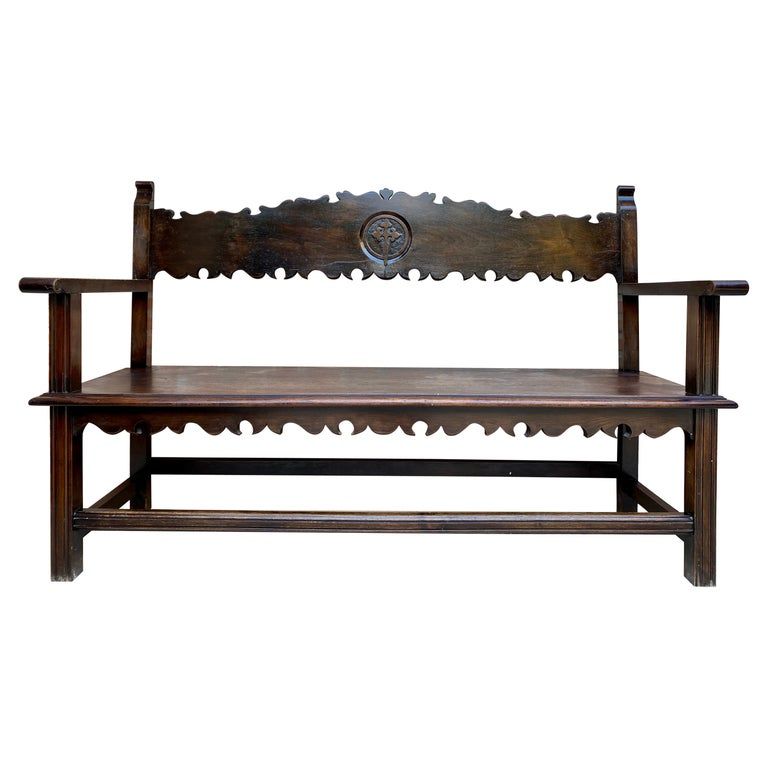 Vintage French Bench in Wood, 1920 added by Jessica D'Itri Mares