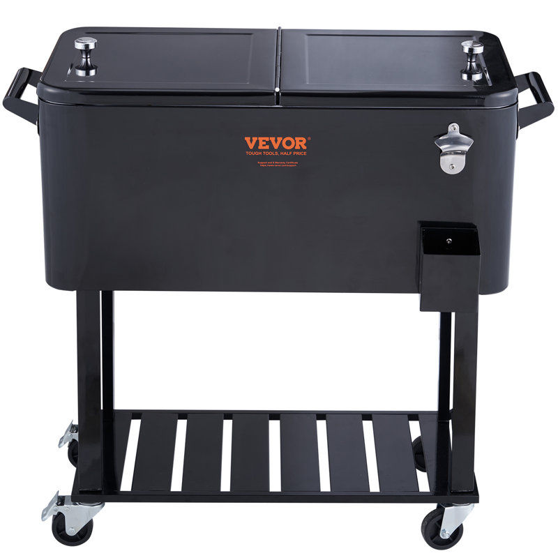 VEVOR 80 Quarts Patio Cooler Wheeled Serving Station/Cart added by sallie tyler