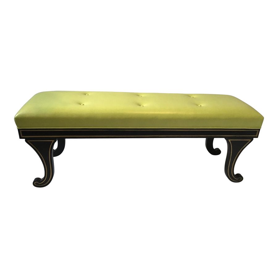 Regency Style Bench in Chartreuse Leather added by Spoak Member