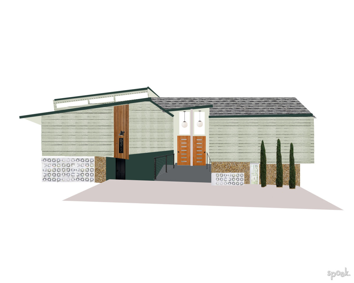 Mid Century Modern Single Story House Inspiration designed by Megan Housekeeper