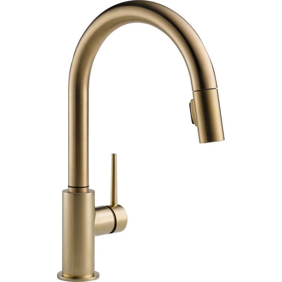 Delta Trinsic Single-Handle Pull-Down Sprayer Kitchen Faucet with MagnaTite Docking in Champagne Bronze 9159-CZ-DST - The Home Depot added by Kristen Johnson