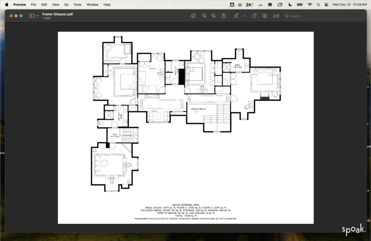 Floor Plan designed by abc home