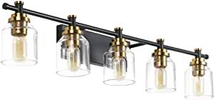  5 lights SOLFART Bathroom Light Fixtures Over Mirror Bath Vanity Lights Black Bronze Finished Lighting Vintage Globe Lights added by HELEN SALGADO