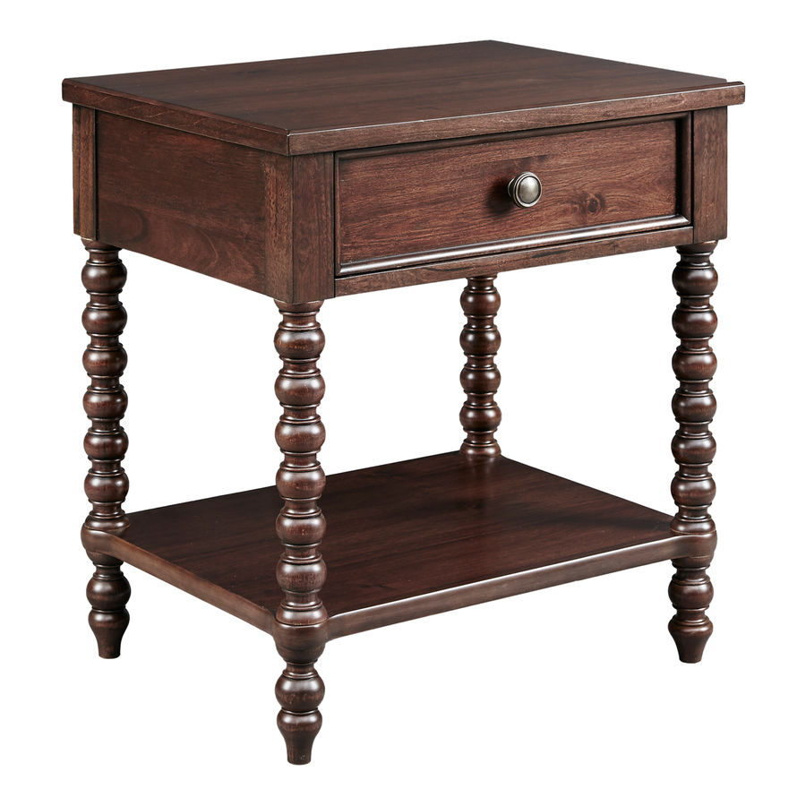 Turned Leg Nightstand with Drawer - World Market added by Madison Young