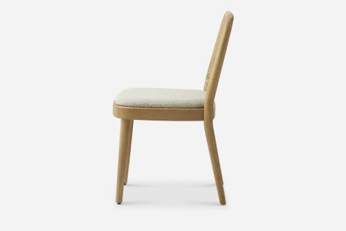 Edith Cane Chair, White Wash, White Quartz Bouclé, White Wash | Castlery added by Lauren Dye