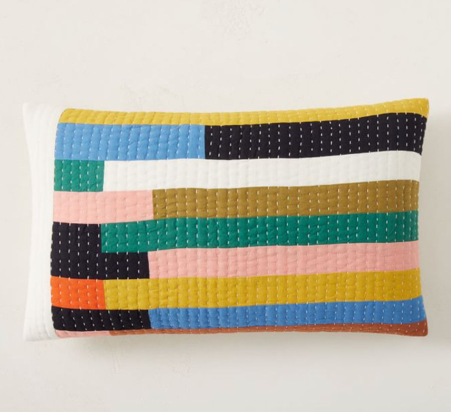 Colorblock Verging Stripe Pillow Cover added by Leigh Cooper