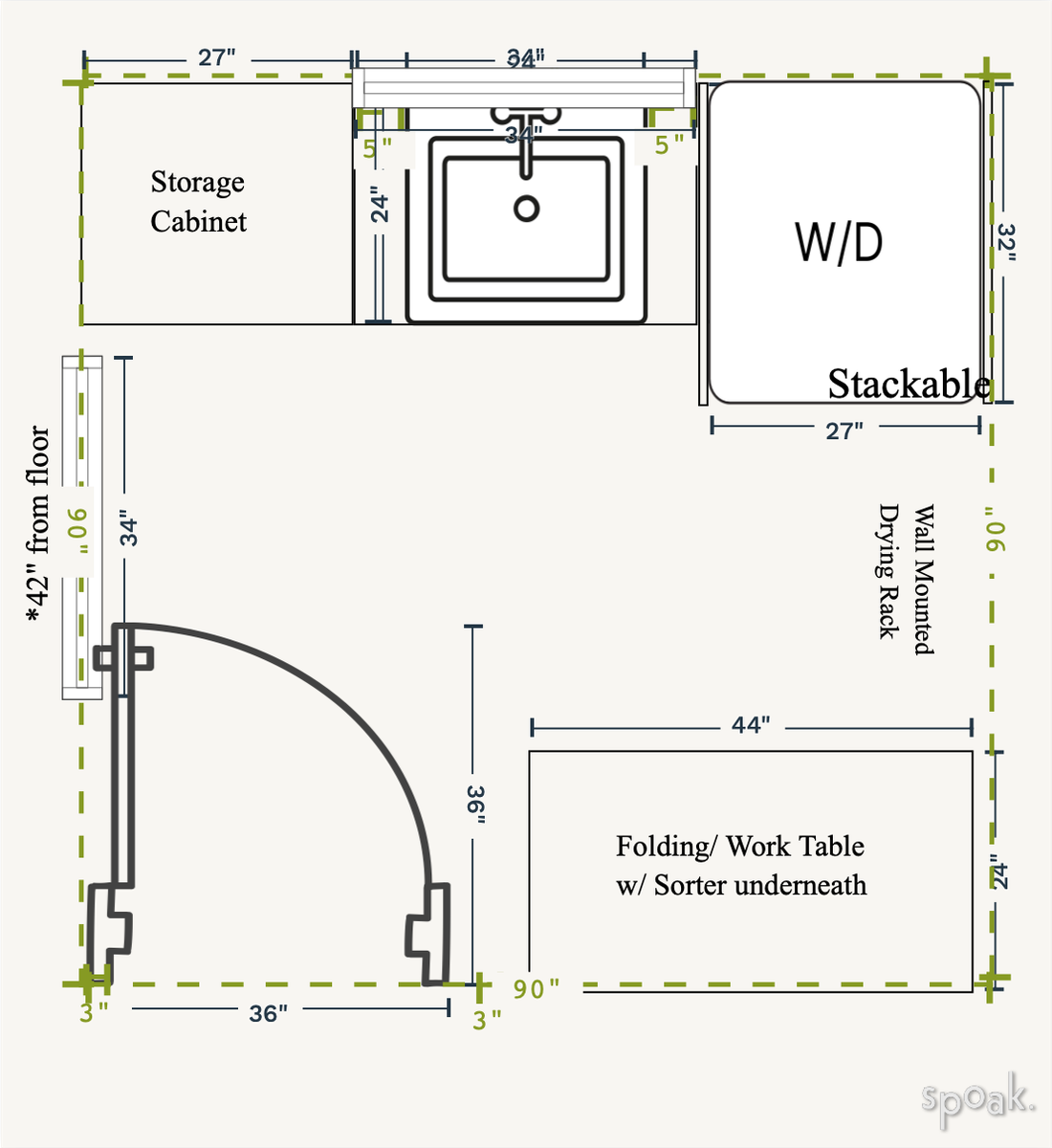 Laundry Room Plan designed by Brittany Vink
