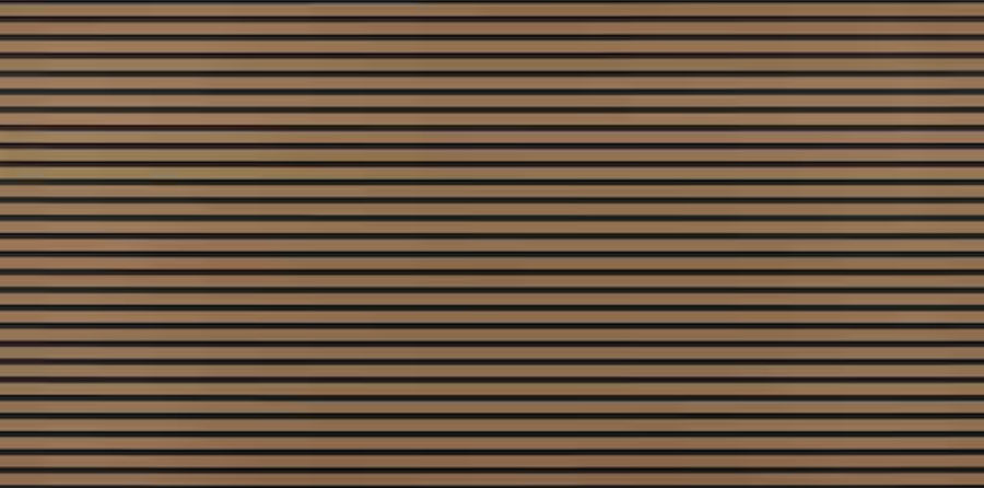 Natural oak slat wall added by Patrick McCarthy