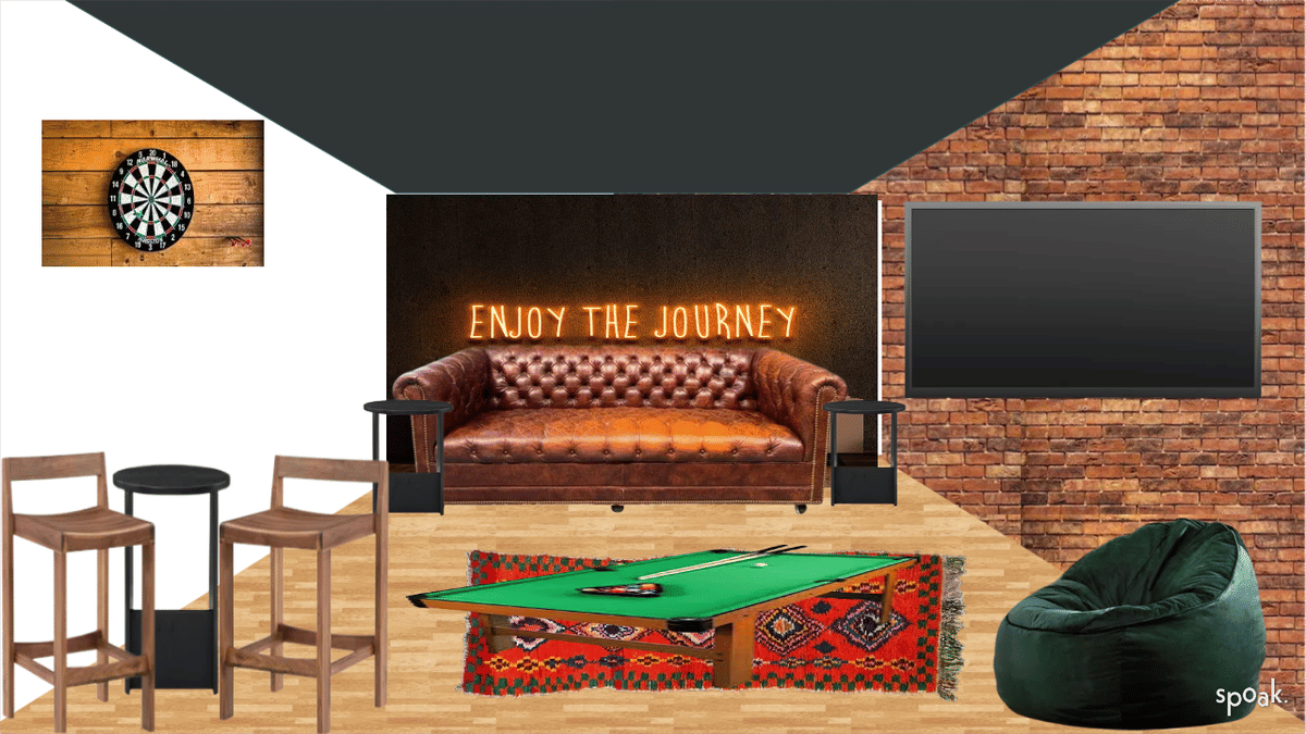 Game Room Inspiration designed by Blanca Quintanilla
