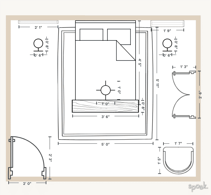 Bedroom Layout designed by Lisa Levine
