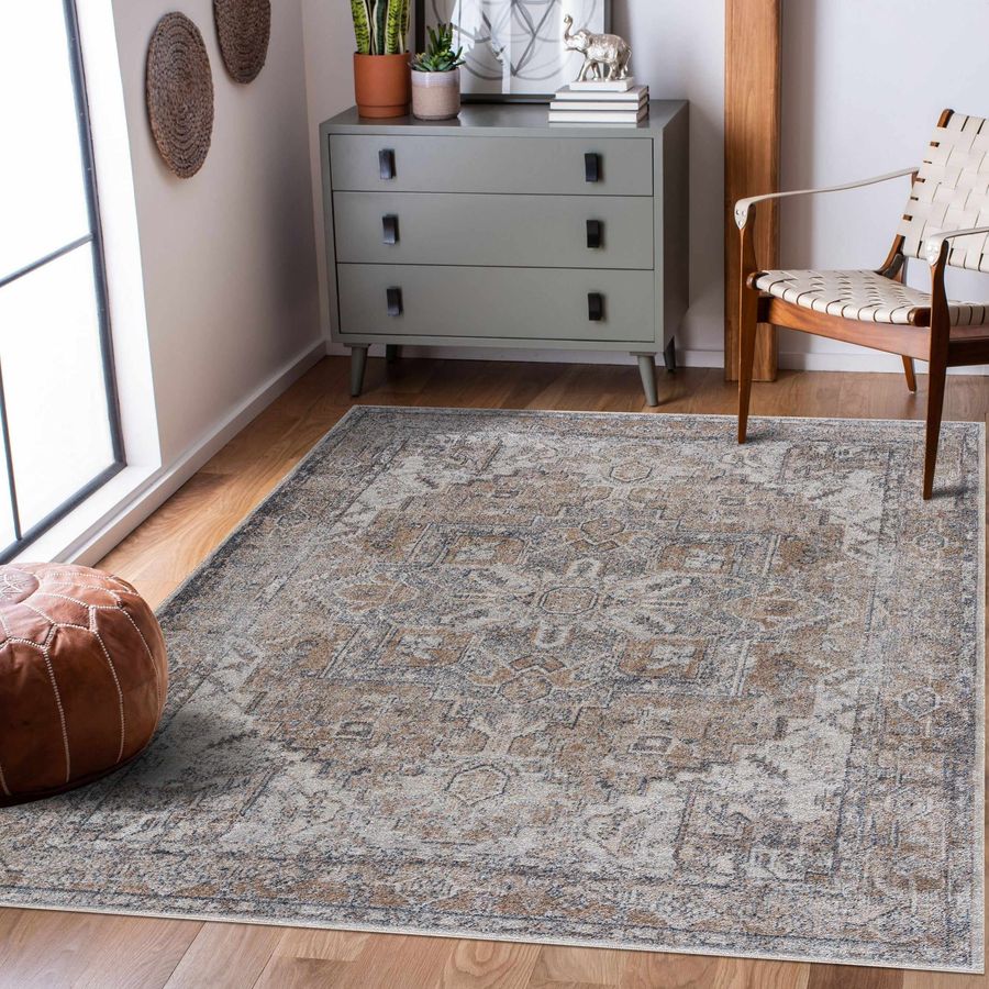 Blue Brown Hera Washable Area Rug added by Ashley Sere