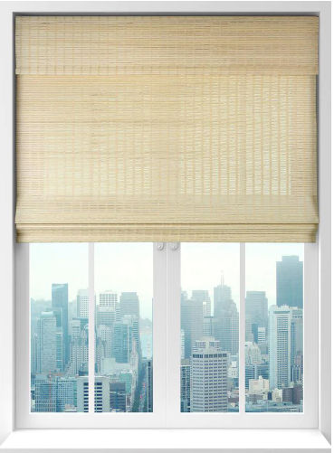 Seaside Natural Cordless Light-Filtering Bamboo Woven Roman Shade 24 in. W x 60 in. added by Spoak Member