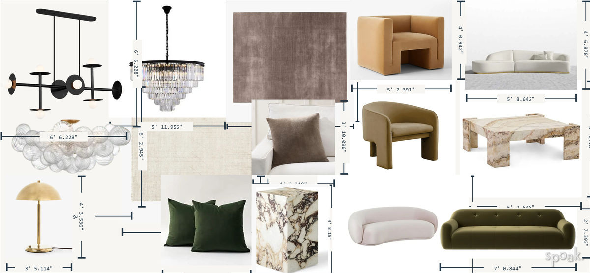 Kitchen + Living Room Layout designed by Katherine Mae Quiba