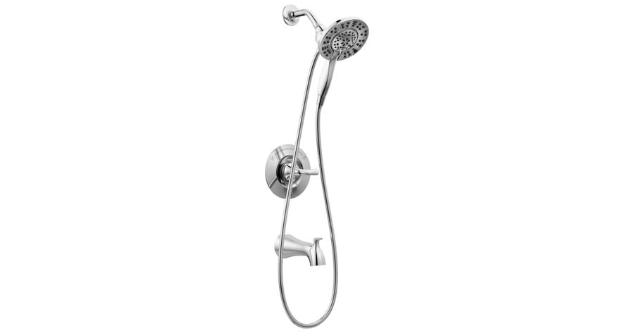 Arvo Pressure Balanced Shower System with Shower Head, Hand Shower, Shower Arm, Hose, and Valve Trim - Chrome added by KemptNO LLC