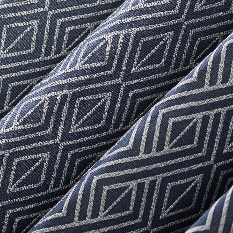 Scott Living Gresham Geometric Total Blackout Grommet Curtain Panel, Single Panel - 52 x 96 - Blue added by Heather Kunz
