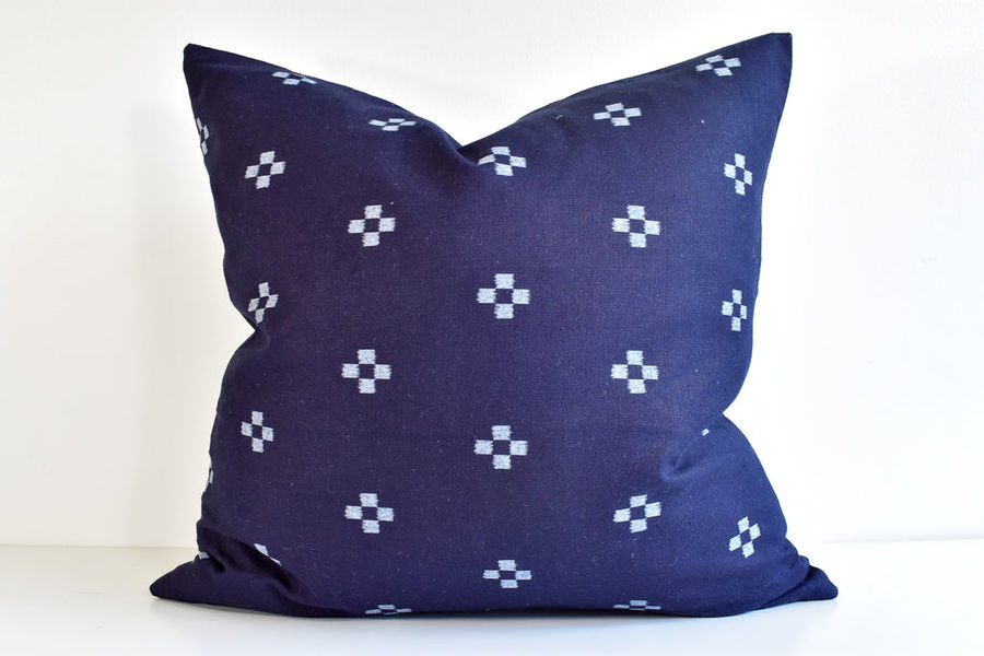 Hmong Block Print Pillow - Indigo added by Kate Lynn Nemett