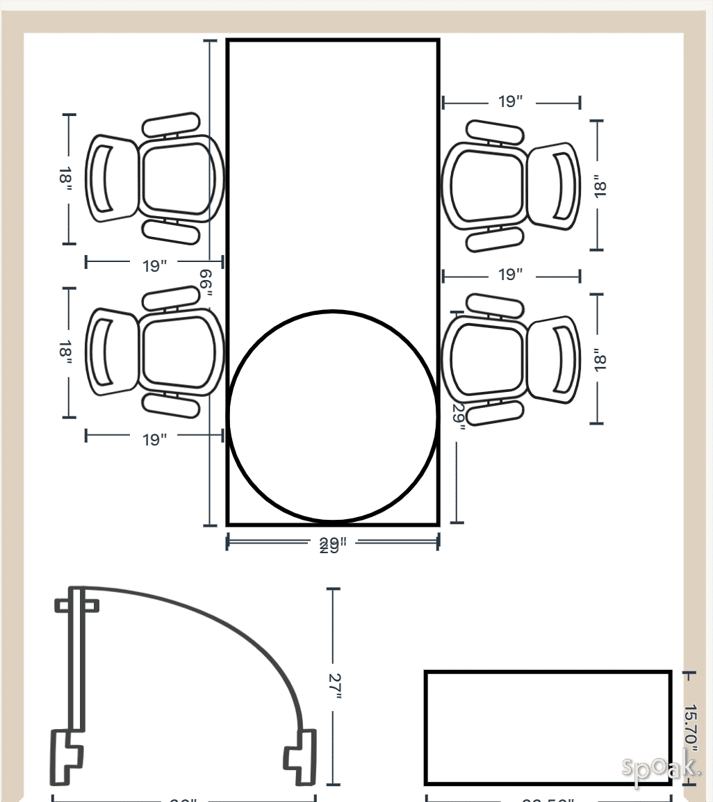 Medium Square Office Plan designed by Lindsay Skau