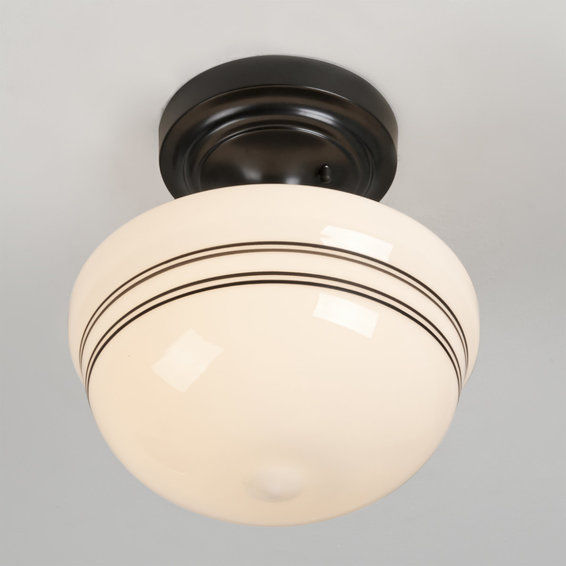 Striped Schoolhouse Semi-Flush Ceiling Light added by Lauren Hess