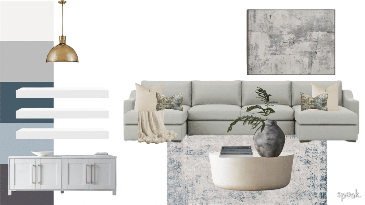 Gray Kitchen + Living Room Inspo designed by Alisha Centeno