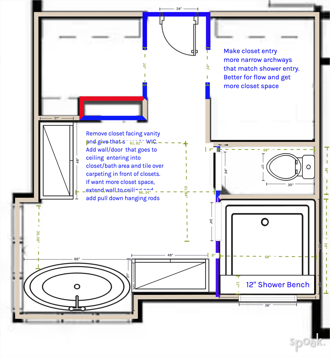 Bathroom Layout designed by Laura Fenstad