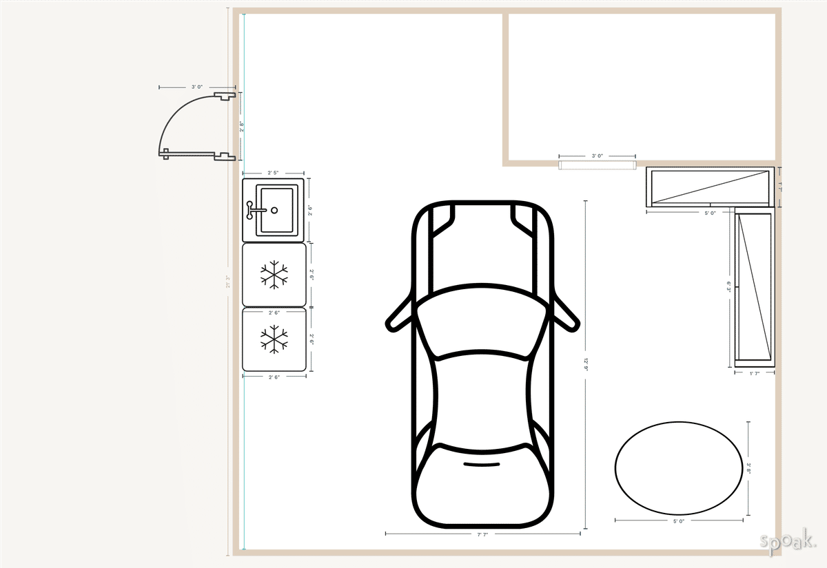Garage Layout designed by Cate Lenz